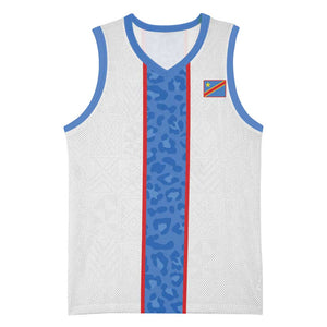 Afro DR Congo Football Custom Basketball Jersey Leopards Never Give Up - African Pride
