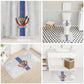 DR Congo Football Bathroom Set Leopards Mix Kuba Raffia Pattern