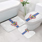 DR Congo Football Bathroom Set Leopards Mix Kuba Raffia Pattern