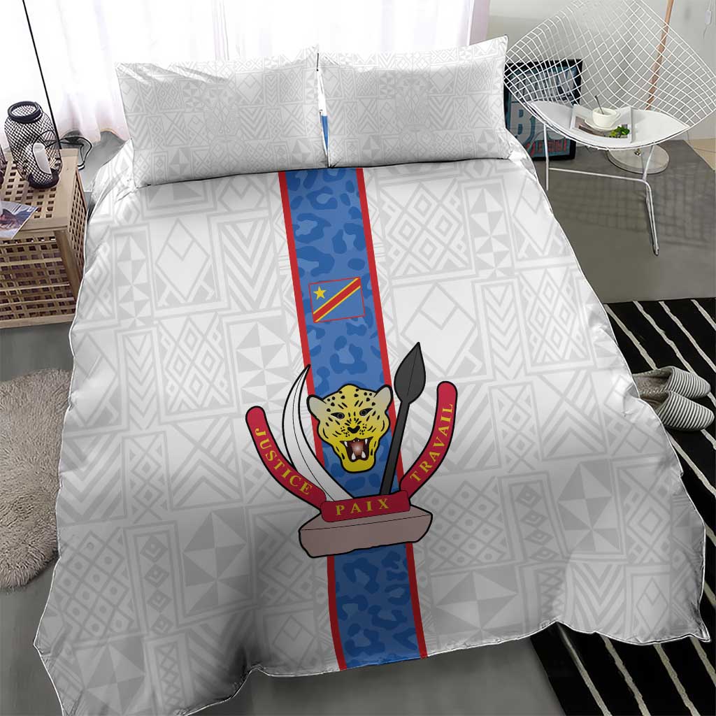 Afro DR Congo Football Bedding Set Leopards Never Give Up - African Pride
