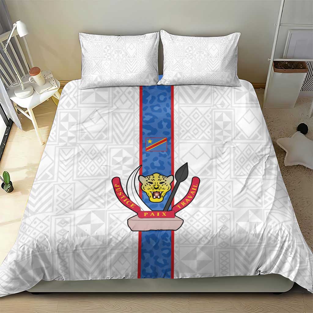 Afro DR Congo Football Bedding Set Leopards Never Give Up - African Pride