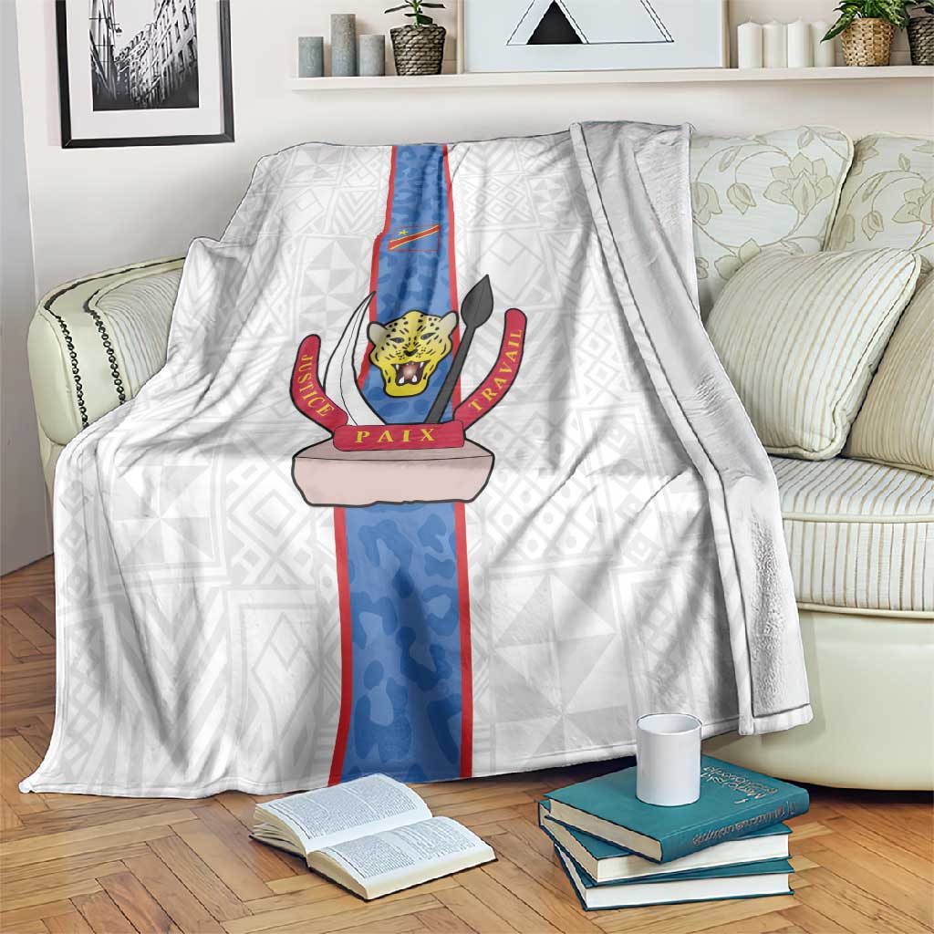 Afro DR Congo Football Blanket Leopards Never Give Up - African Pride