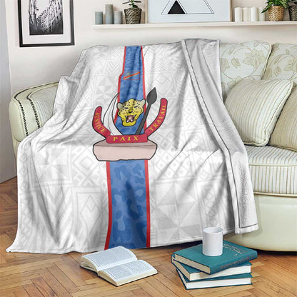 Afro DR Congo Football Blanket Leopards Never Give Up - African Pride