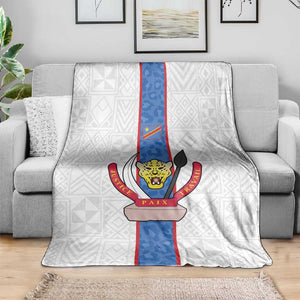 Afro DR Congo Football Blanket Leopards Never Give Up - African Pride
