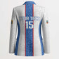 Custom DR Congo Football Blazer Leopards Mix Kuba Raffia Pattern