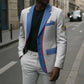 Custom DR Congo Football Blazer Leopards Mix Kuba Raffia Pattern