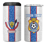 Afro DR Congo Football Custom 4 in 1 Can Cooler Tumbler Leopards Never Give Up - African Pride