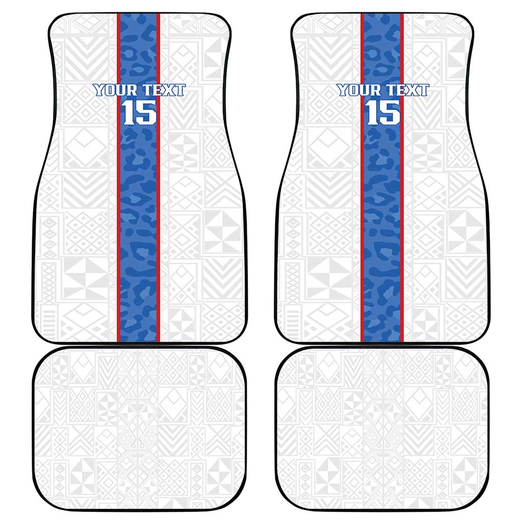 Afro DR Congo Football Custom Car Mats Leopards Never Give Up - African Pride