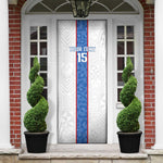 Custom DR Congo Football Door Cover Leopards Mix Kuba Raffia Pattern