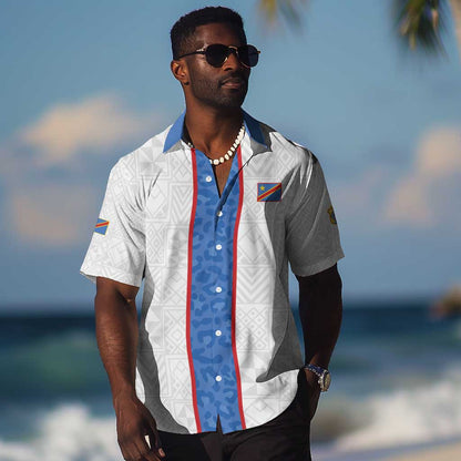 Afro DR Congo Football Custom Hawaiian Shirt Leopards Never Give Up - African Pride