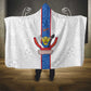 Afro DR Congo Football Hooded Blanket Leopards Never Give Up - African Pride