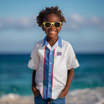 Afro DR Congo Football Custom Kid Hawaiian Shirt Leopards Never Give Up - African Pride