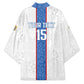 Custom DR Congo Football Kimono Leopards Mix Kuba Raffia Pattern