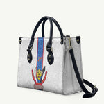 DR Congo Football Leather Bag Leopards Mix Kuba Raffia Pattern