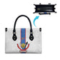 DR Congo Football Leather Bag Leopards Mix Kuba Raffia Pattern