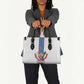 DR Congo Football Leather Bag Leopards Mix Kuba Raffia Pattern