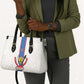 DR Congo Football Leather Bag Leopards Mix Kuba Raffia Pattern
