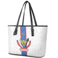 Afro DR Congo Football Leather Tote Bag Leopards Never Give Up - African Pride