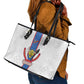Afro DR Congo Football Leather Tote Bag Leopards Never Give Up - African Pride
