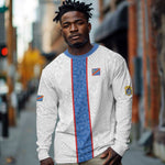 Afro DR Congo Football Custom Long Sleeve Shirt Leopards Never Give Up - African Pride