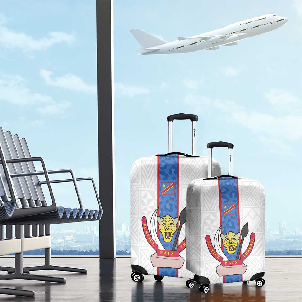 Afro DR Congo Football Luggage Cover Leopards Never Give Up - African Pride