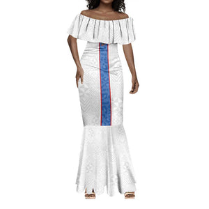 Afro DR Congo Football Custom Mermaid Dress Leopards Never Give Up - African Pride