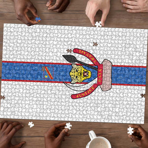 DR Congo Football Puzzle Leopards Mix Kuba Raffia Pattern