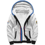 Afro DR Congo Football Custom Sherpa Hoodie Leopards Never Give Up - African Pride