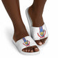DR Congo Football Slide Sandals Leopards Mix Kuba Raffia Pattern