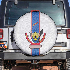 Afro DR Congo Football Spare Tire Cover Leopards Never Give Up - African Pride