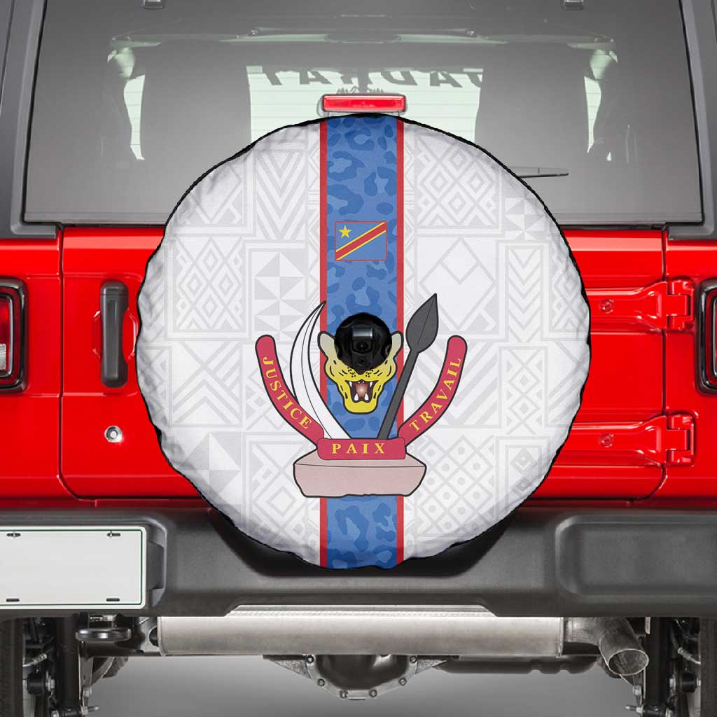 Afro DR Congo Football Spare Tire Cover Leopards Never Give Up - African Pride