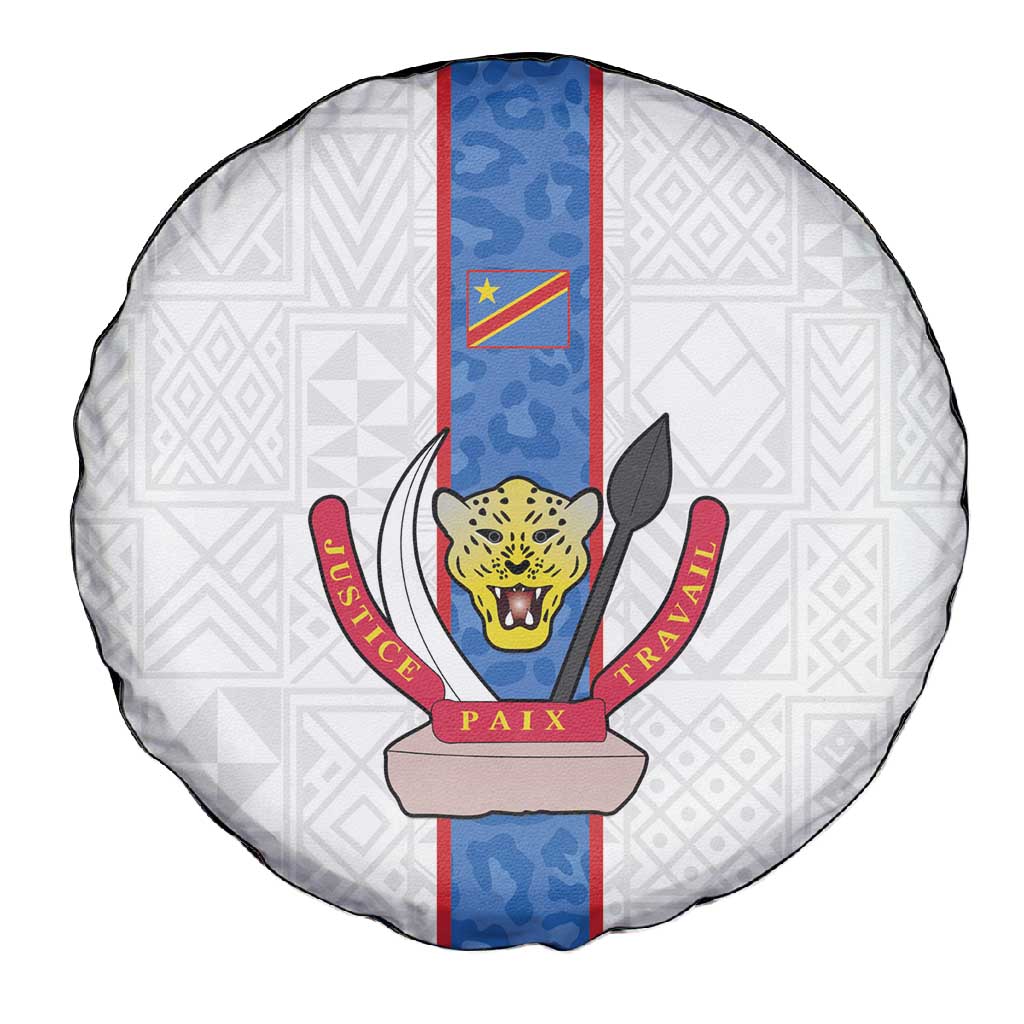 Afro DR Congo Football Spare Tire Cover Leopards Never Give Up - African Pride