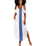 Afro DR Congo Football Custom Summer Maxi Dress Leopards Never Give Up - African Pride