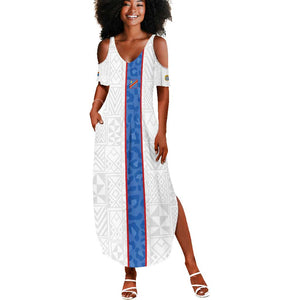 Afro DR Congo Football Custom Summer Maxi Dress Leopards Never Give Up - African Pride