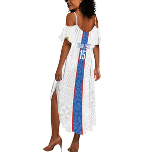 Afro DR Congo Football Custom Summer Maxi Dress Leopards Never Give Up - African Pride
