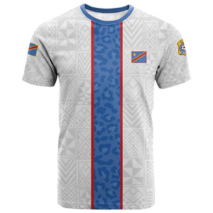 Afro DR Congo Football Custom T shirt Leopards Never Give Up LT15