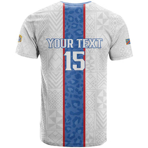 Afro DR Congo Football Custom T shirt Leopards Never Give Up - African Pride