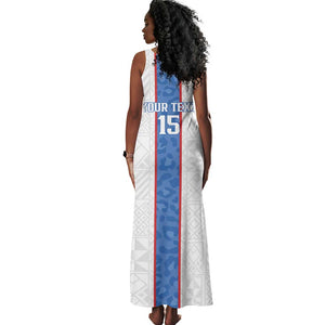 Afro DR Congo Football Custom Tank Maxi Dress Leopards Never Give Up - African Pride