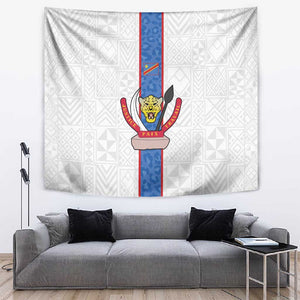 Afro DR Congo Football Tapestry Leopards Never Give Up - African Pride