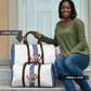 DR Congo Football Travel Bag Leopards Mix Kuba Raffia Pattern