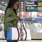 DR Congo Football Travel Bag Leopards Mix Kuba Raffia Pattern