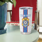 Afro DR Congo Football Custom Tumbler Cup Leopards Never Give Up - African Pride