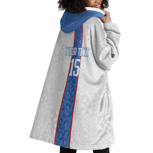 Afro DR Congo Football Custom Wearable Blanket Hoodie Leopards Never Give Up - African Pride