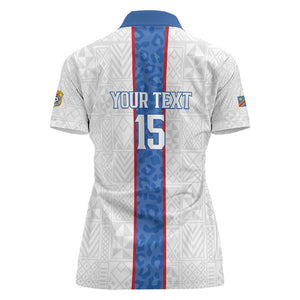 Afro DR Congo Football Custom Women Polo Shirt Leopards Never Give Up - African Pride