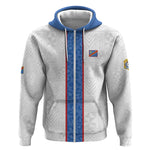 Afro DR Congo Football Custom Zip Hoodie Leopards Never Give Up - African Pride