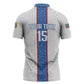 Custom DR Congo Football Zipper Polo Shirt Leopards Mix Kuba Raffia Pattern