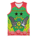 Personalized Afro Sao Tome and Principe Basketball Jersey Coat Of Arms - African Pattern - African Pride