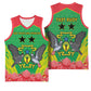Personalized Afro Sao Tome and Principe Basketball Jersey Coat Of Arms - African Pattern - African Pride