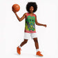 Personalized Afro Sao Tome and Principe Basketball Jersey Coat Of Arms - African Pattern - African Pride