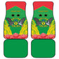 Personalized Afro Sao Tome and Principe Car Mats Coat Of Arms - African Pattern